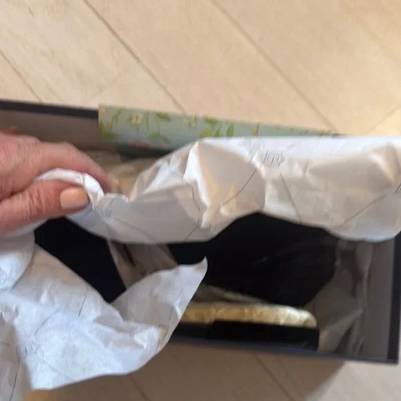 Birdies Black Plush Slippers Open Back Design - Picture 7 of 7